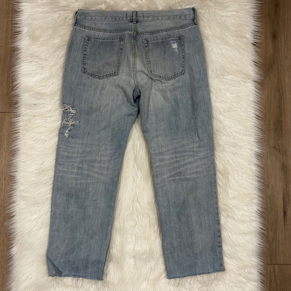 PacSun Boyfriend‎ Jeans Light Wash Distressed Ripped Raw Hem Women's Size 28 - Picture 7 of 10
